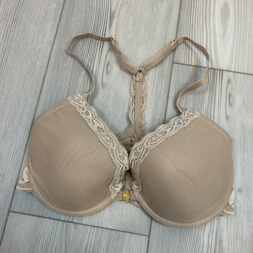 Natori Tan Lace Racerback Bra - Picture 3 of 7